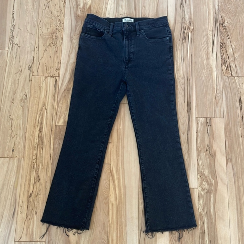 Madewell Cali denim Boot Cut Size 30, Bayland Wash, Raw Hem